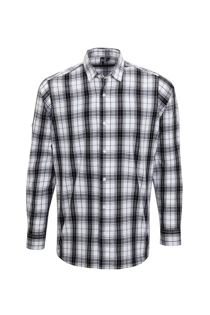 'Ginmill' Check - Men'S Long Sleeve Cotton Shirt