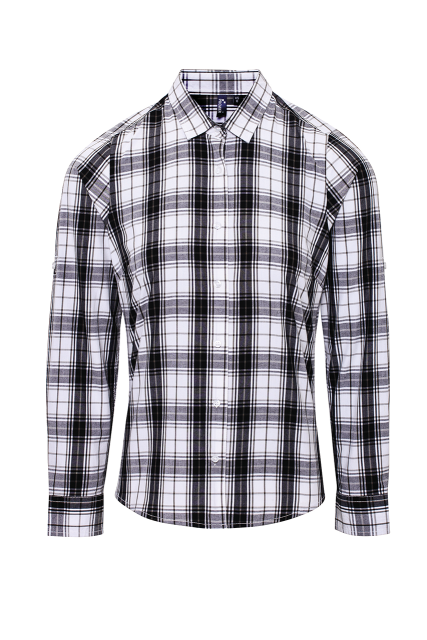 'Ginmill' Check - Women'S Long Sleeve Cotton Shirt