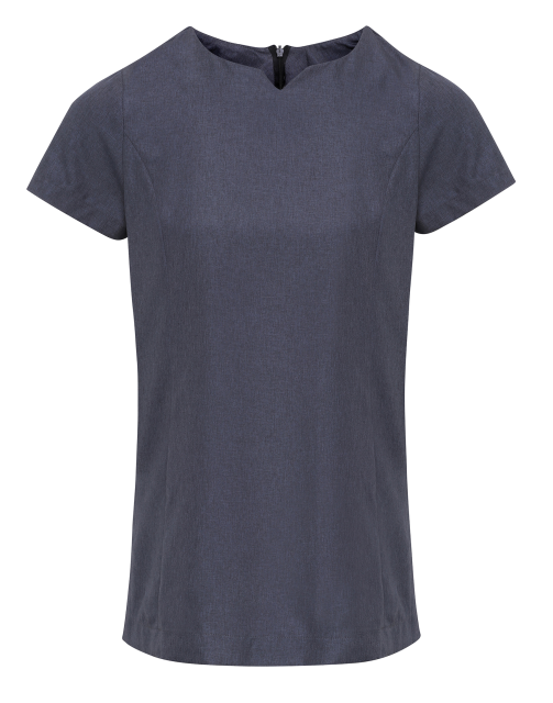 ‘Viola' Linen-Look Cut Neck Beauty Tunic