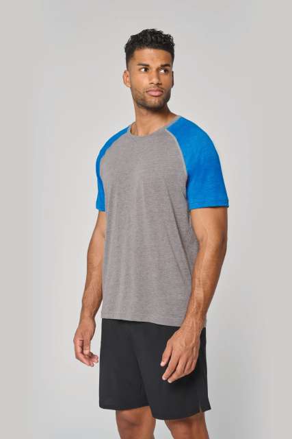 Adult Triblend Two-Tone Sports Short-Sleeved T-Shirt