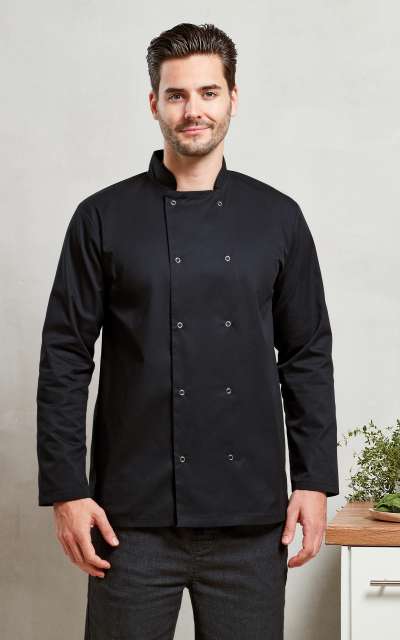 Chef'S Long Sleeve Stud Jacket