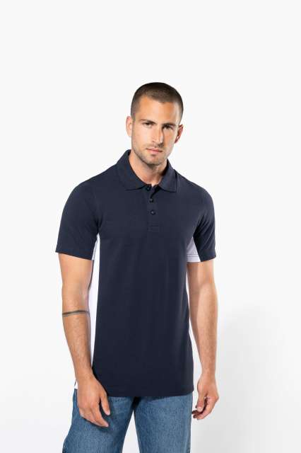 Flag - Short-Sleeved Two-Tone Polo Shirt