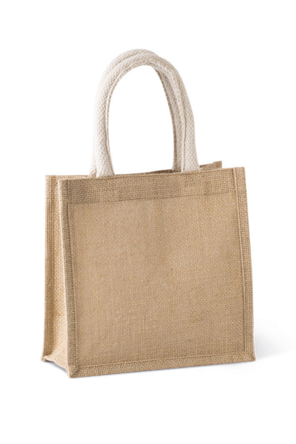 Jute Canvas Tote - Small