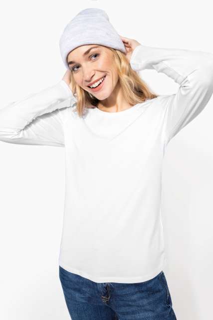 Ladies Long-Sleeved Crew Neck T-Shirt
