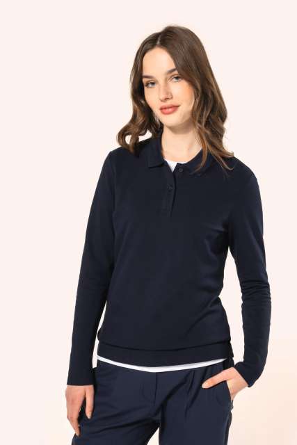 Ladies' Long-Sleeved Supima Polo Shirt