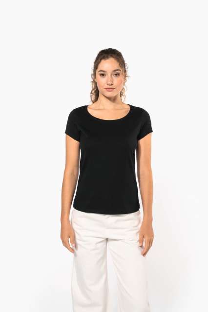 Ladies’ Boat Neck Short-Sleeved T-Shirt