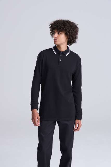 Long Sleeve Tipped 100 Polo