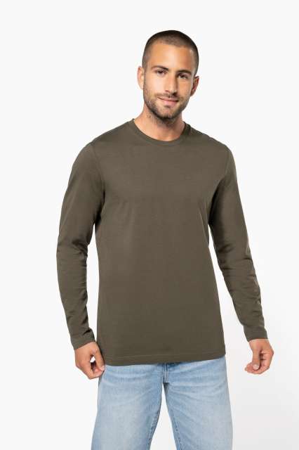 Men'S Long-Sleeved Crew Neck T-Shirt
