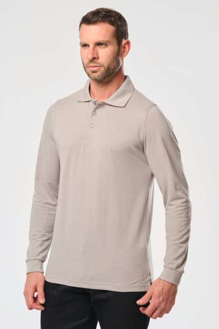 Men'S Long-Sleeved Polo Shirt