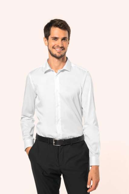 Men'S Long-Sleeved Twill Shirt
