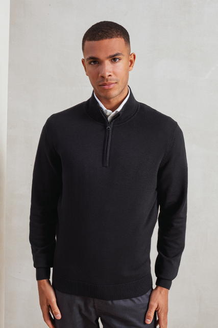 Men'S Quarter-Zip Knitted Sweater