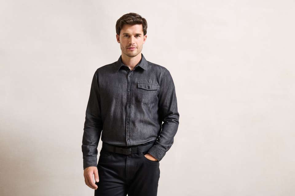 Men’S Jeans Stitch Denim Shirt