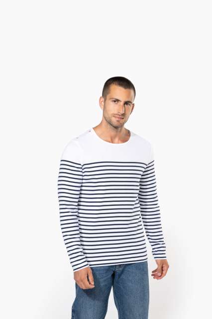 Men’S Long-Sleeved Breton Stripe Top