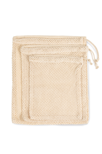 Mesh Bag With Drawstring Carry Handle