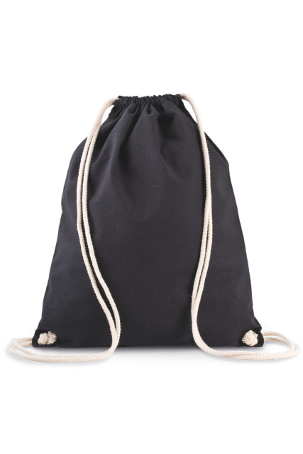 Organic Cotton Backpack With Drawstring Carry Handles