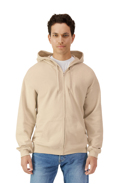Softstyle Midweight Fleece Adult Full Zip Hooded Sweatshirt