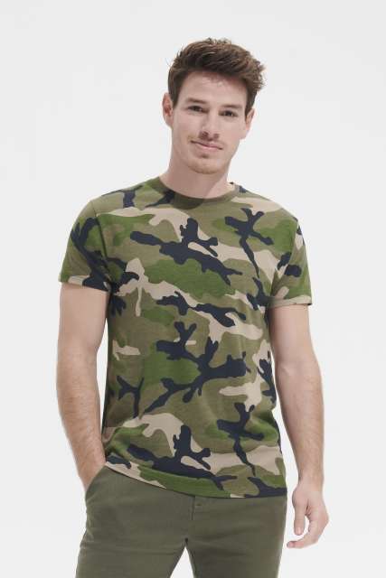 Sol'S Camo Men - Round Collar T-Shirt
