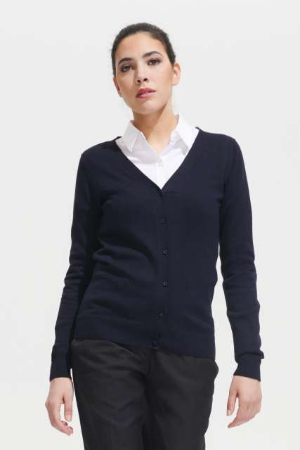 Sol'S Golden Women - V-Neck Knitted Cardigan