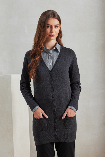 Women'S Long Length Knitted Cardigan